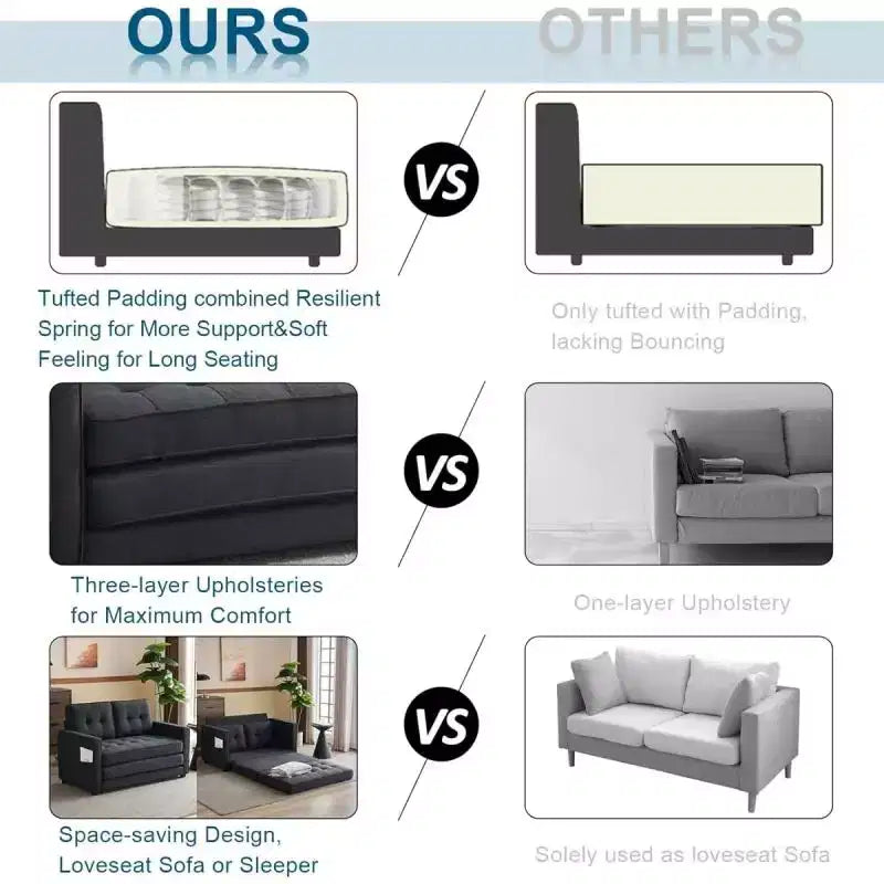 |53.5 inch Upholstered Sleeper Sofa